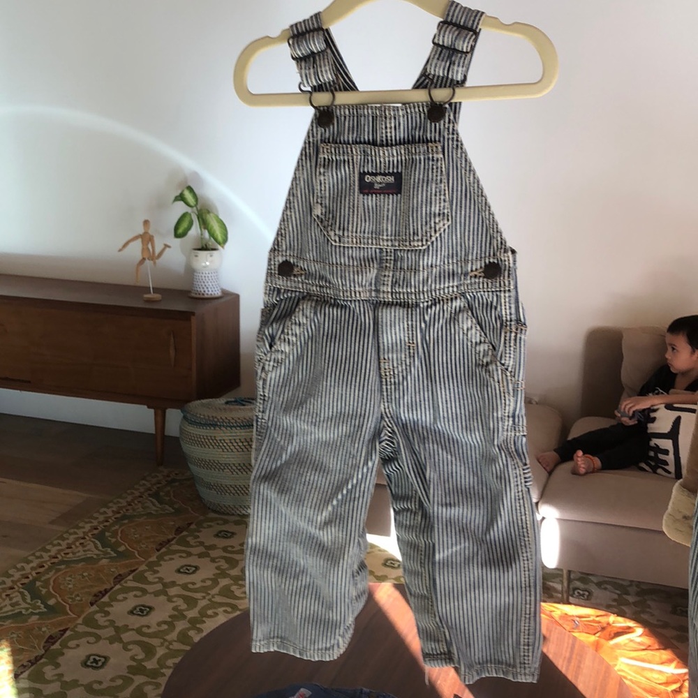 Striped Oshkosh overalls